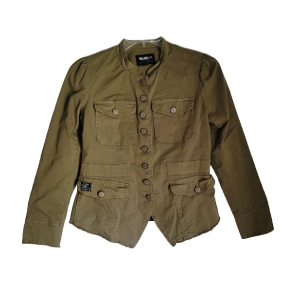 William Rast Bragg Army Green Utility Military Jacket - Picture 2 of 7